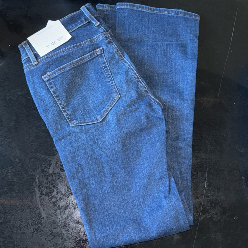 Loft modern boot jeans size 26 / 2 NWT